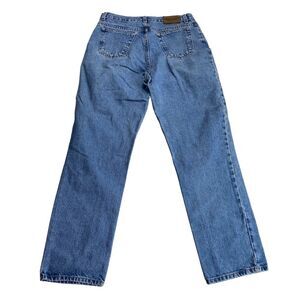 Vintage Lauren Ralph Lauren Jeans Large Suede Leather Patch Mom Blue Sz 12